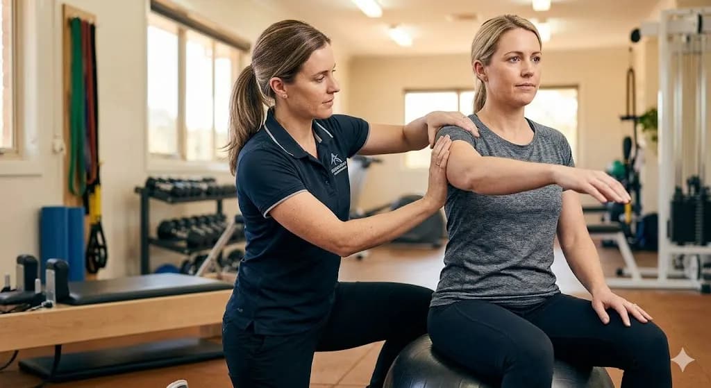 Pain and injury management therapy session focusing on recovery and mobility