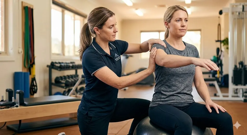 Pain and injury management therapy session focusing on recovery and mobility