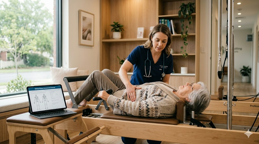 Clinician consulting with patient at a table
